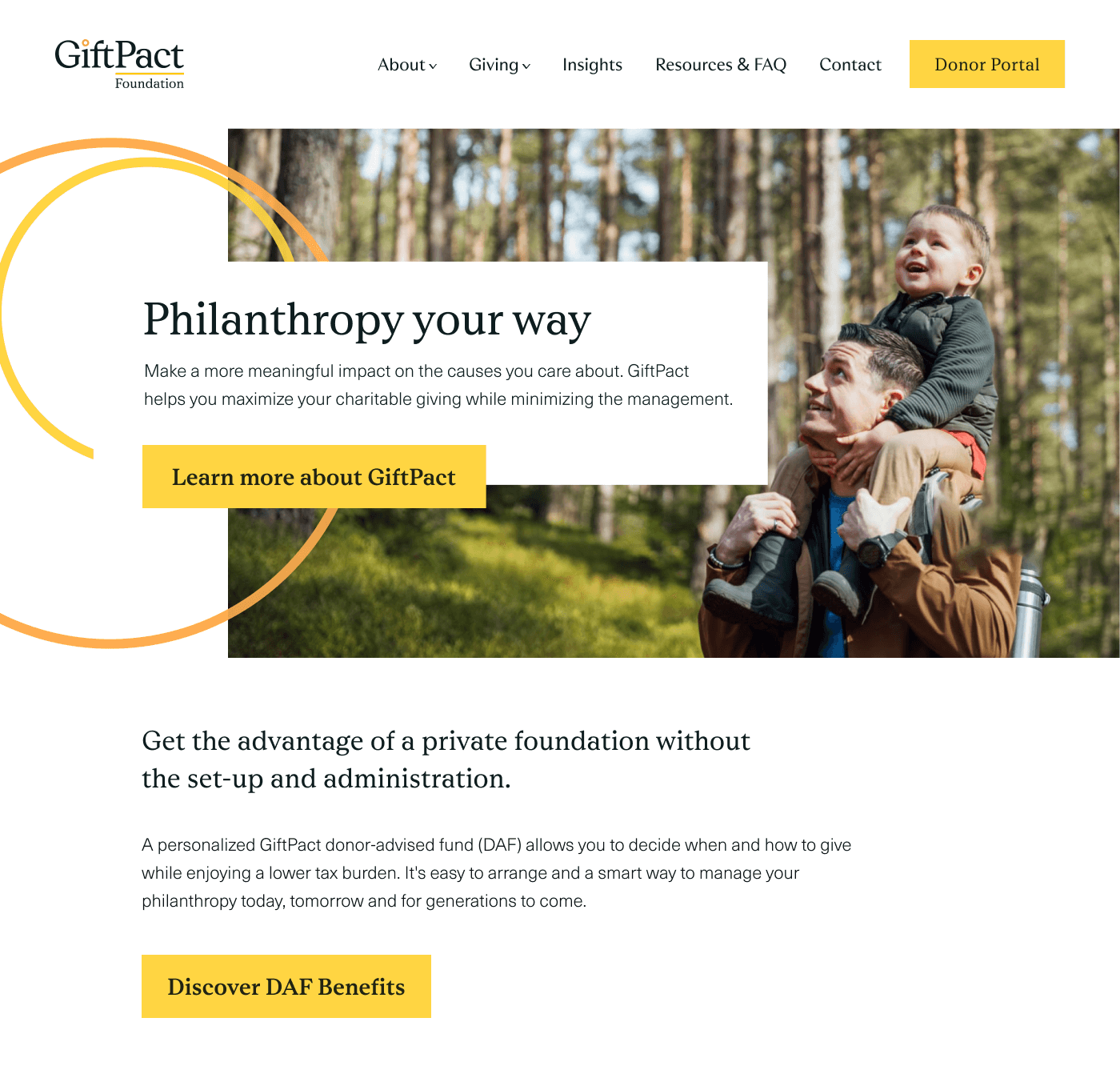 GiftPact Foundation website screenshot