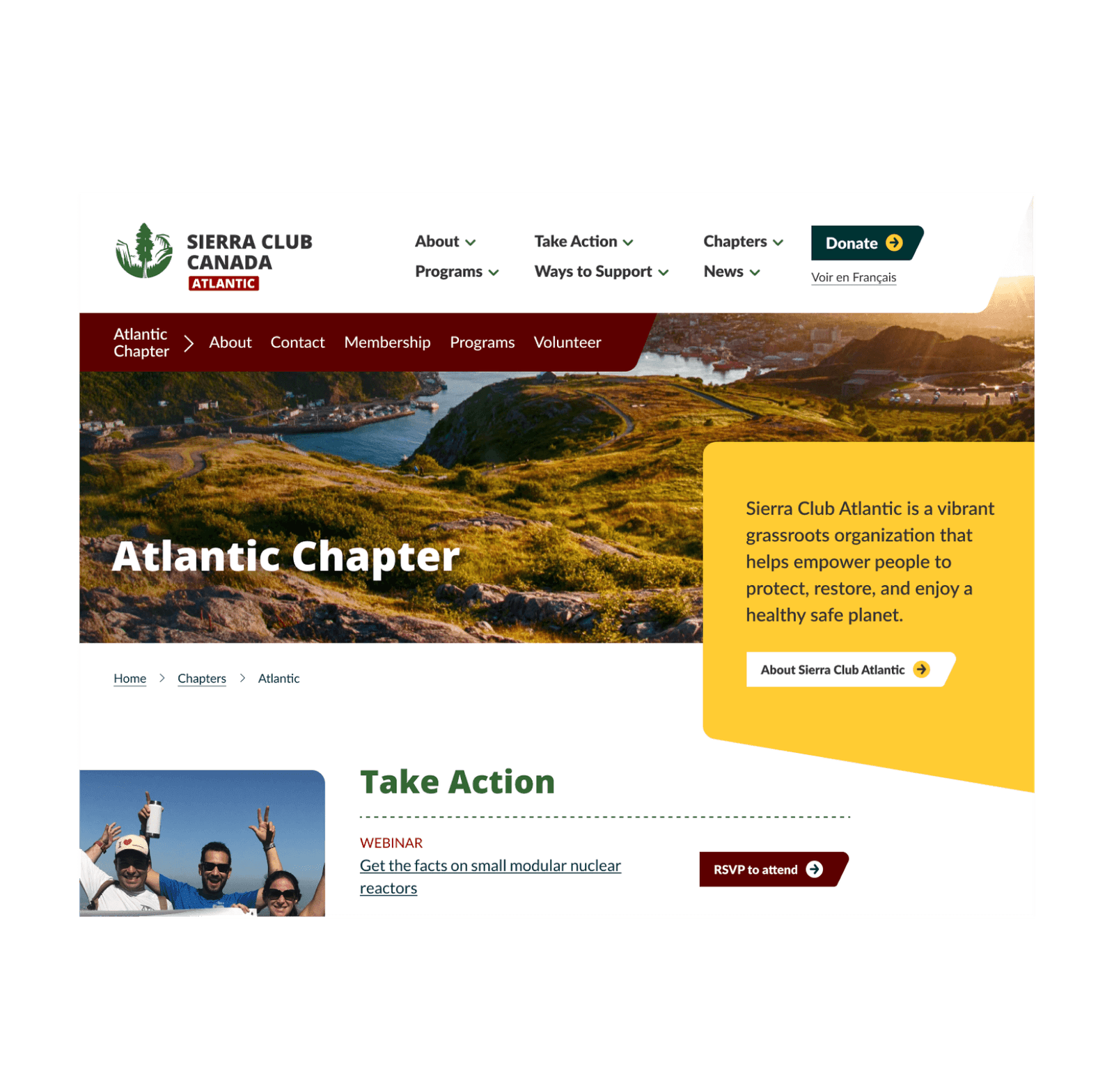 Sierra Club Program funders, displayed on the website.