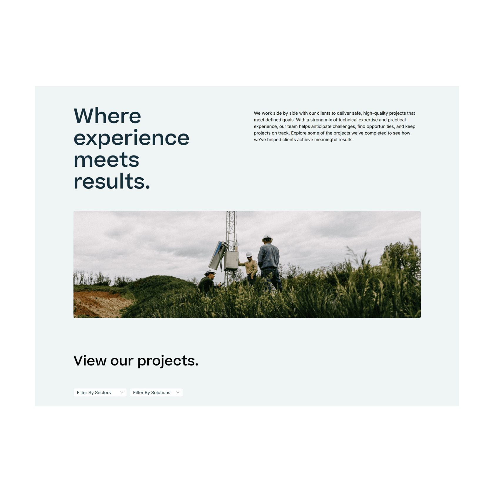 Trihydro Projects page screenshot